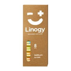 AA Linogy AA Li-ion Pro baterije, komplet 8 komada