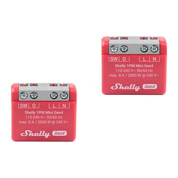 Shelly Set 2x Shelly 1PM Mini Gen4 Zigbee/Matter pametni kontroler s mjerenjem