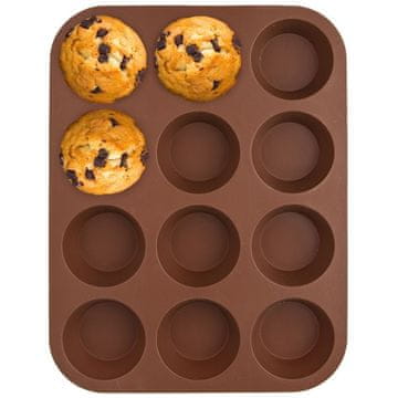 Northix Silikonski kalup za 12 muffina, neprianjajući i jednostavan za korištenje