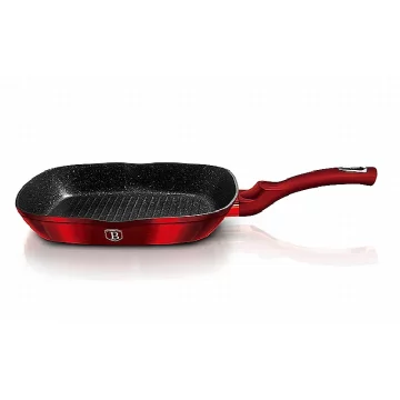 Berlingerhaus Tava za roštilj s mramornom površinom 28 cm Burgundy Metallic Line