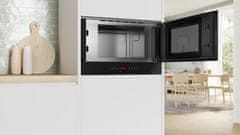 BOS Bosch Serie 8 BFR7221B1 ugradbena mikrovalna pećnica 21 L, 900 W, crna