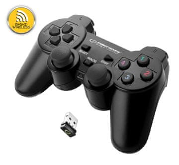slomart Esperanza EGG108K Gladiator bežični gamepad PC/PS3 (crni)
