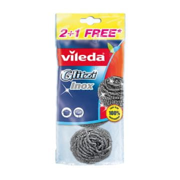 slomart Vileda Glitzi Spiral INOX spužve za posuđe, 3/1