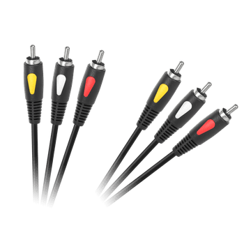 RCA kabel audio činč kabel 1m 3RCA- 3RCA Cabletech Eco-Line