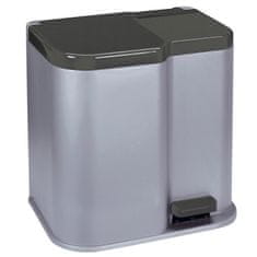 slomart Kanta za odvajanje otpada Curver Duo Pedalbin, 21L, siva