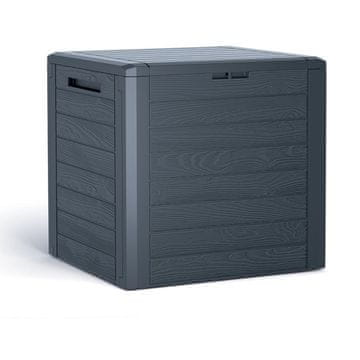 slomart Prosperplast Woodebox MBWL140 Vrtna kutija za pohranu, 140L, antracit