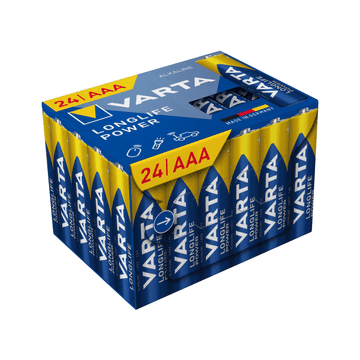 slomart Varta LR03 Longlife Power alkalne baterije, pakiranje 24 komada