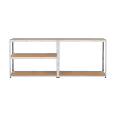 Rebel Metalni regal 205x120x45 cm, srebrni