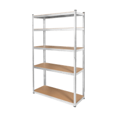 Rebel Metalni regal 205x120x45 cm, srebrni
