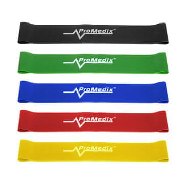 slomart Elastične latex trake za vježbanje ProMedix PR-700 (set 5 kom.)