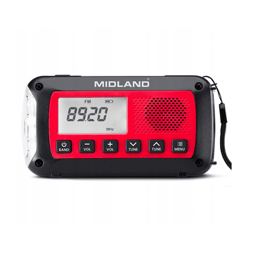 slomart Midland ER100 radio za hitne slučajeve, crvena/crna