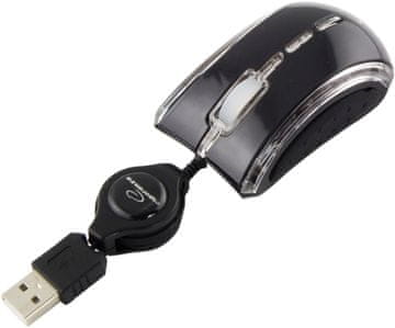 slomart Esperanza Elaneo EM109K mini optički USB miš, crni