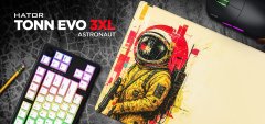 slomart HATOR Tonn EVO 3XL Astronaut gaming podloga za miša, višebojna