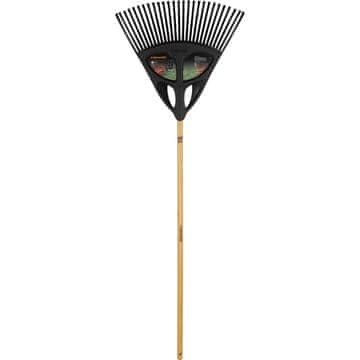 slomart Fiskars vrtne grablje za lišće Solid XL, 646mm, drvena drška