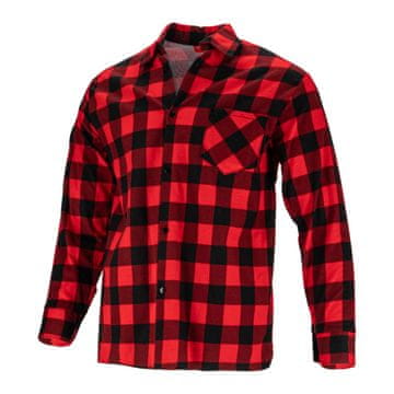 slomart Lahti Pro karirana flanel košulja 'crvena', 170g/m2, M