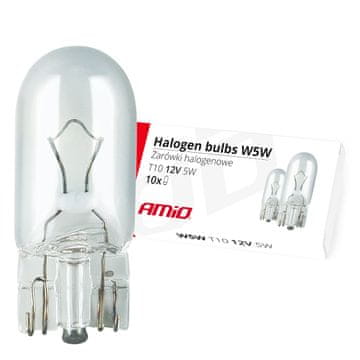 slomart Halogene žarulje AMiO W5W T10, 12V, 5W, set 10 komada