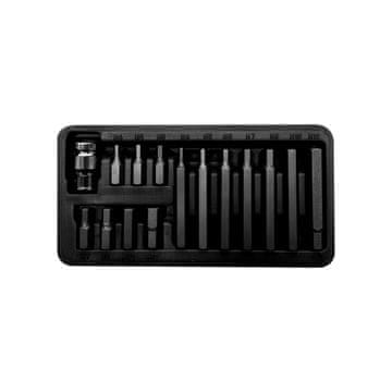 slomart Proline Set nastavaka 10mm, hex4-hex12, duljine 30/75mm, 15 komada