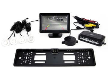 slomart AMiO TFT01 komplet za parkiranje, 4,3" zaslon, 4 senzora, CAM-402 kamera