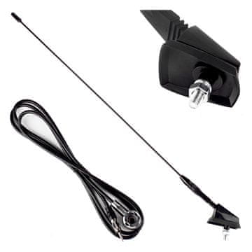 slomart AMiO Antena za auto AM/FM 41 cm s adapterom 5 mm