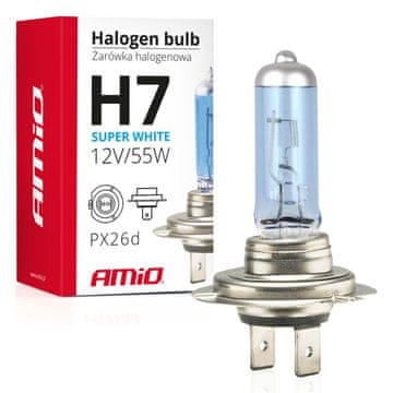 slomart Auto halogen žarulja AMiO H7 12V 55W Super White (E8)