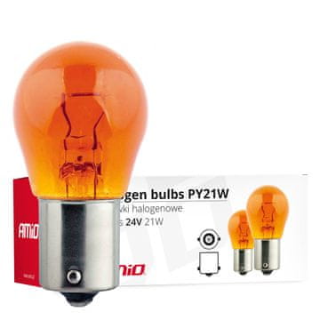 slomart AMiO PY21W BA15s Amber 24V 21W auto žarulja (10 komada)