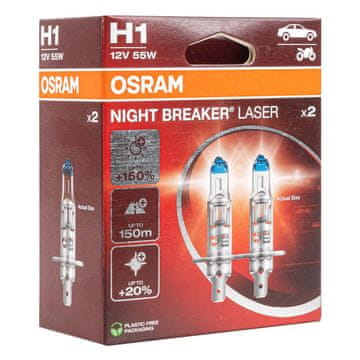 slomart Osram H1 Night Breaker Laser +150% auto žarulja (2 komada)
