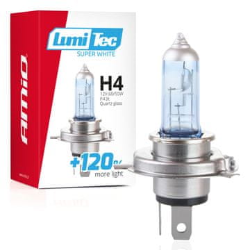 slomart AMiO H4 12V 60/55W LumiTec Super White +120% žarulja