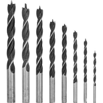 slomart Set svrdala za drvo Mega, 8 kom (3-10 mm) u kutiji