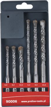 slomart Proline set bušilica za beton SDS Plus 6 kom (6, 8, 10*110, 160 mm)
