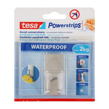 slomart Tesa Samoljepljiva udica Powerstrips vodootporna, 1 kom., pravokutna
