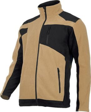 slomart Radna flis jakna Lahti Pro, bež-crna, 2XL, s pojačanjima