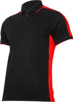 slomart Polo majica Lahti Pro, crno-crvena, 190g/m2, S