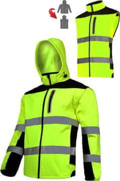 slomart Lahti Pro Softshell jakna s reflektirajućim trakama, žuta, 3XL