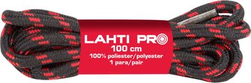 slomart Lahti Pro okrugle crno/crvene vezice 120 cm (10 pari)