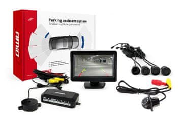 slomart AMiO parkirni senzori TFT 4,3" s HD kamerom, 4 senzora, crni