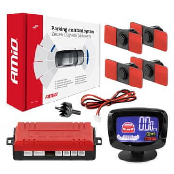 slomart AMiO amio-02257 set parking senzora, 4 crna senzora, LED grafički prikaz
