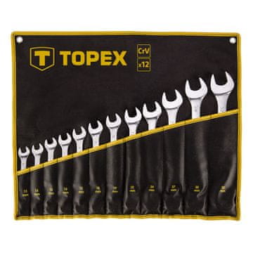 slomart TOPEX Plosnato-okasti ključevi 13-32 mm, komplet 12 komada