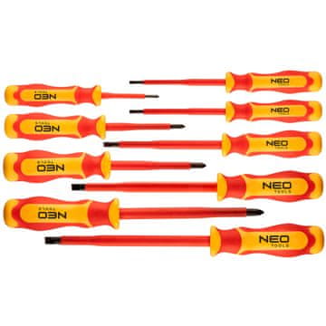 slomart Set 9 odvijača NEO TOOLS 1000V, križni i ravni