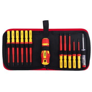 slomart Set odvijača NEO TOOLS 1000V s nastavcima, 12 kom.