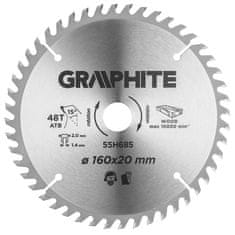 slomart GRAPHITE List kružne pile, 160 x 20 mm, 48 zubi
