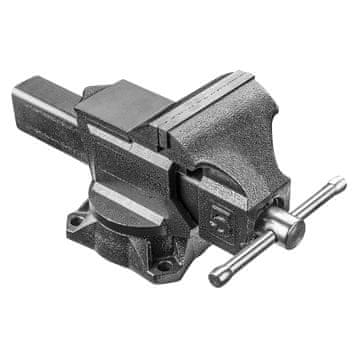 slomart NEO TOOLS bravarski škripac 125 mm, okretni s nakovnjem