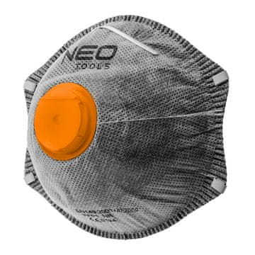 slomart NEO TOOLS Polmaska protiv prašine FFP2 s ventilom i aktivnim ugljenom, 3 kom