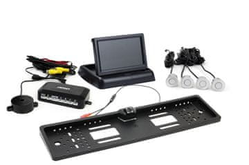 slomart AMiO TFT02 parkirni senzori s kamerom HD-402-LED, 4.3" TFT, 4x srebrni