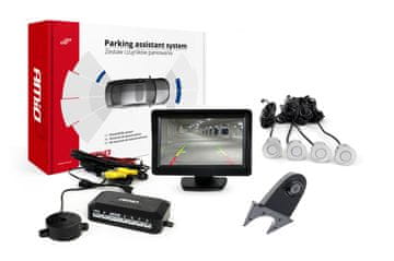 slomart AMiO TFT01 set parkirnih senzora s kamerom HD-502-IR, 4 srebrna senzora