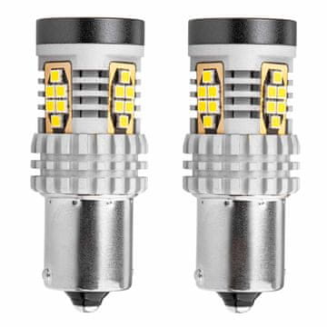 slomart AMiO LED žarulje Canbus BA15S P21W bijela 12V/24V, 24xSMD 3020