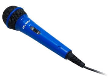 slomart Mikrofon Blow PRM202, dinamički, 3m kabel, plavi
