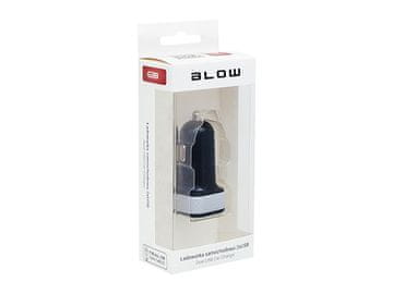 slomart Auto punjač Blow USB x2, 3.1A, plavo osvijetljen