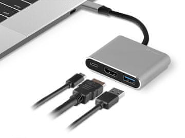 slomart Adapter TRACER A-1 USB-C u HDMI 4K, USB 3.0, PD 100W
