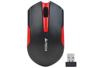 slomart Bežični miš A4TECH G3-200N-1 V-Track, crno/crveni