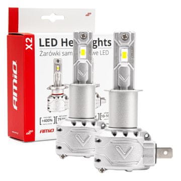 slomart Auto LED žarulje AMiO X2 H3, 6500K, Canbus